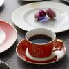 Noritake Cup Saucer 240cc Aidan Gold 1 Customer Red Bone China & (Coffee Tea) T93687/4941-1