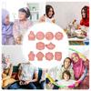 10 Pcs Eid Mubarak Cookie Cutters Food Grade Materials Moon Star Pressable Biscuits Mold Cookie Stamp Kitchen Baking Tool