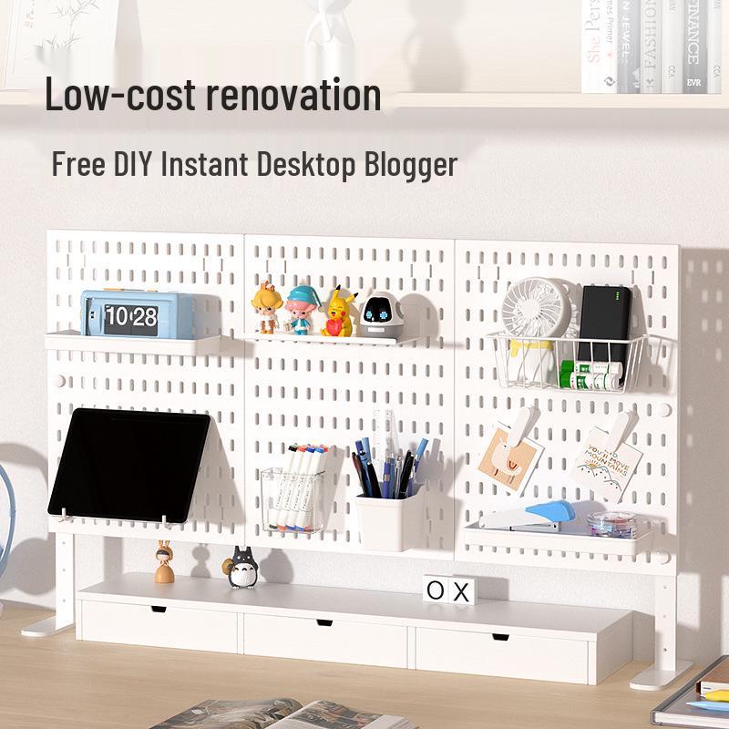 Desk Clip Adjustable Pegboard Stand - No-Drill Bracket