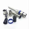 Blue Circular Metal Spring Card Faucet 3-Core KTV Microphone Long Tail Connector - Canon Male & Female