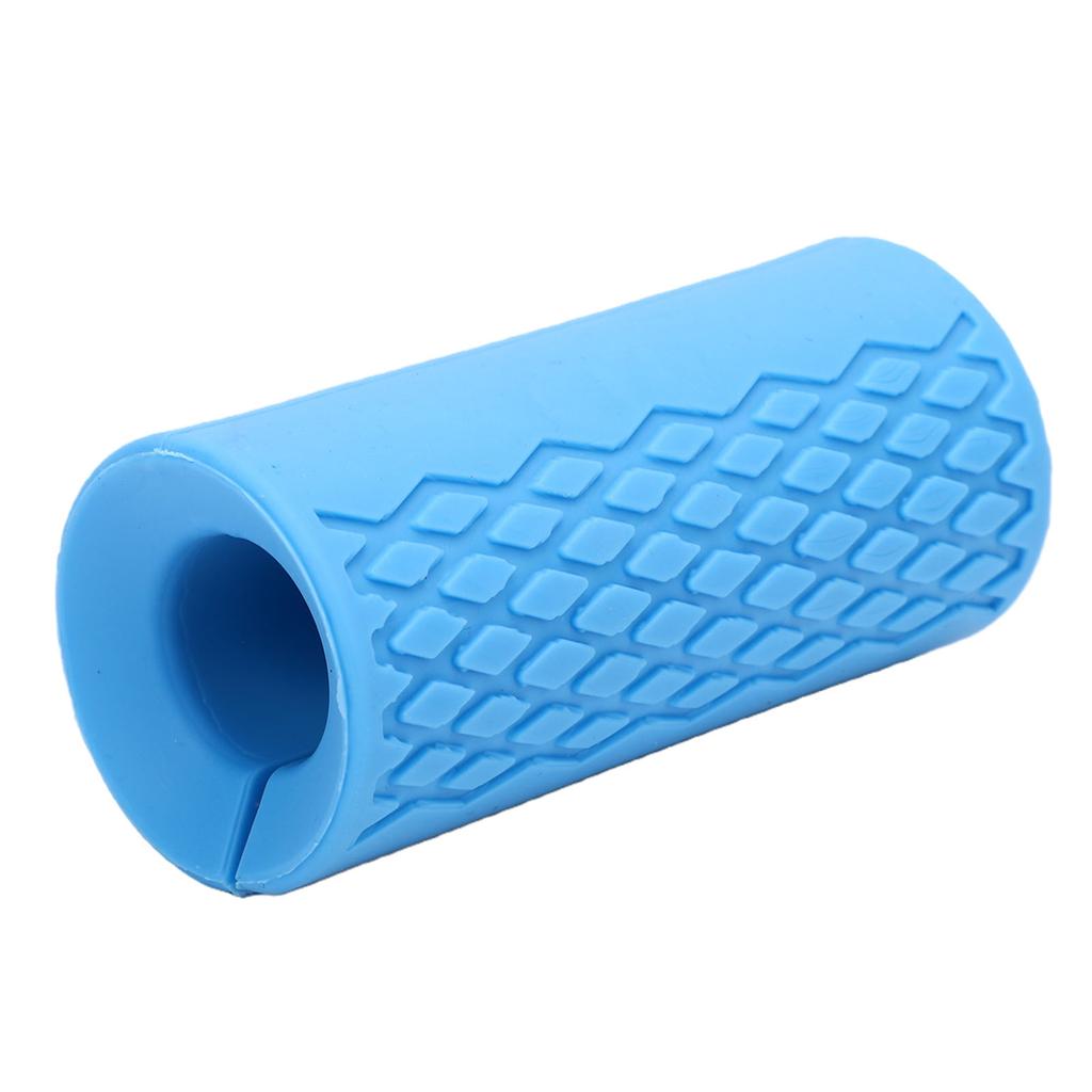 2PCS Barbell Grips Silicone   Thick Prevent Slip Dumbbell Grip for Gym Weightlifting Black