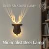Deer Antler Projection LED Wall Lamp Remote Control Dimmable Timer Night Light Halloween Christmas Party Decoration Lights