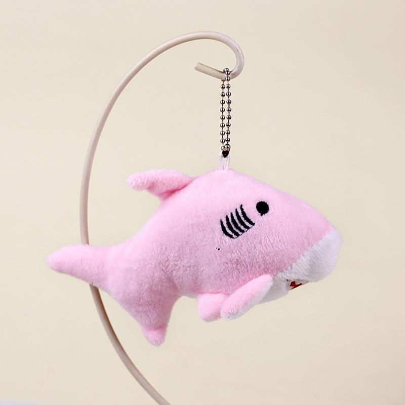 Non-Toxic Cartoon Shark Pendant Keychain Marine Animal 12Cm Plush Toy Doll Keychain Children Cute Bag Pendant Doll