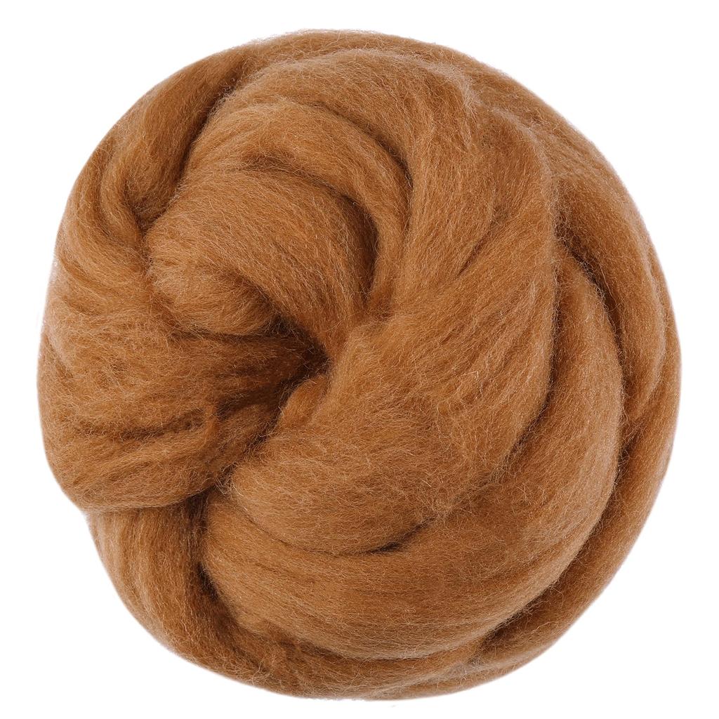 Fenrry 100g Yün Roving İplik Elyaf Roving Yün Üstü Yün Keçe Malzemeleri Saf Yün Kalın İplik Eğirme Kendin Yap El Eğirmesi için