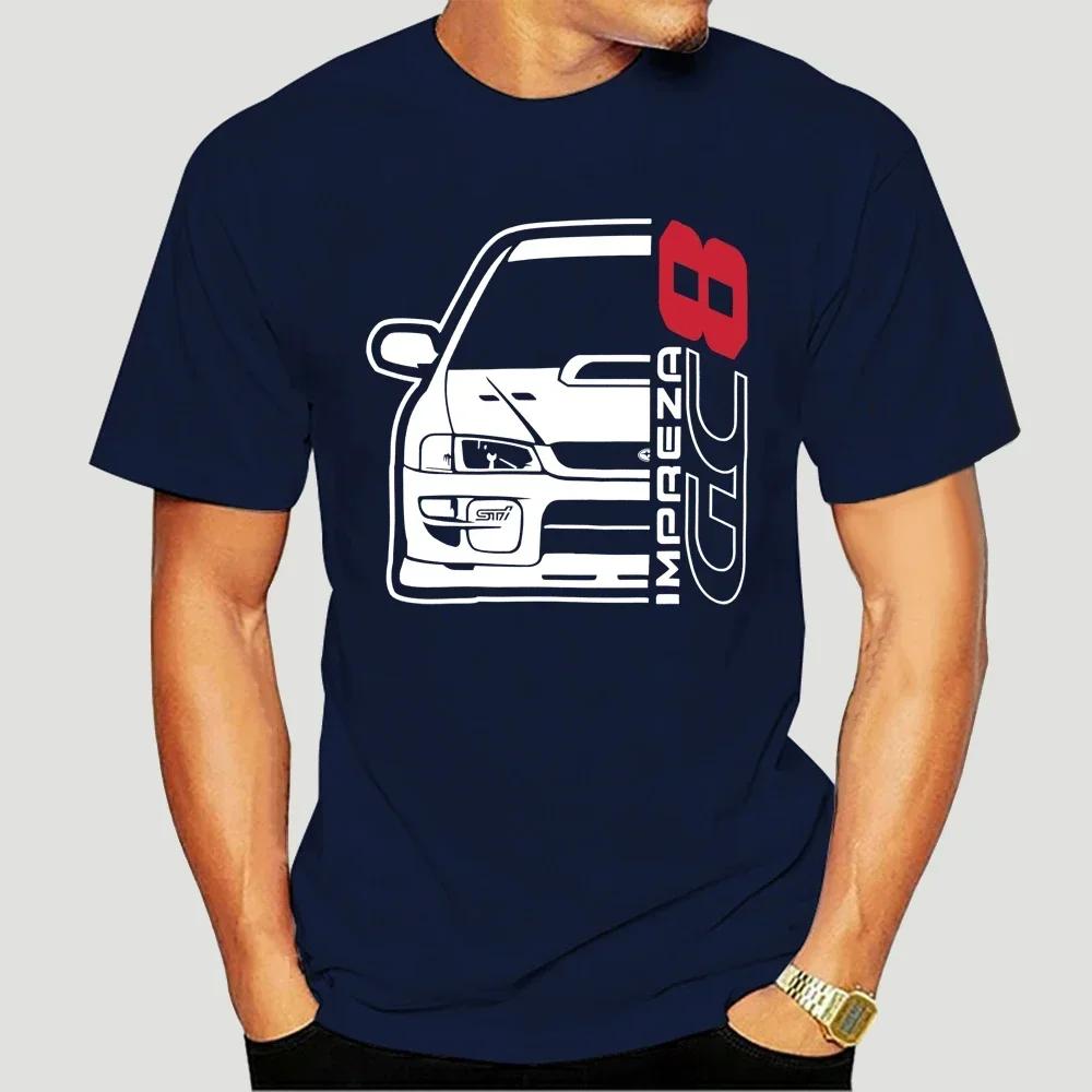 New Men T Shirt Fashion Men Brand Fitness Slim Fit Japan Car Impreza Gc8 T-Shirt Printing Shirt Men Cotton Tees Streetwear 3511X