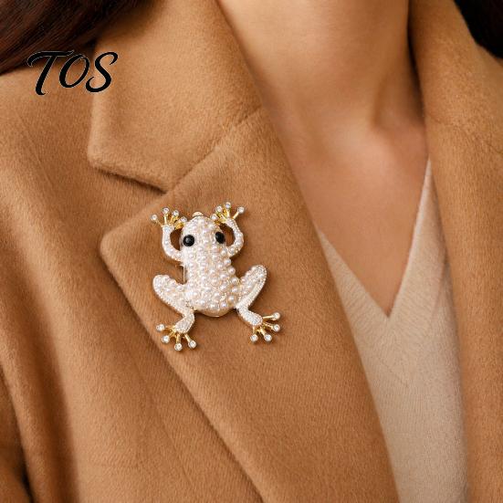 Funky Toad Earrings Frog Jewelry for Women, Rhinestone Stud Earrings, Sparkly Cute Niche Aesthetic Accessories Animal Brooch Pin, Vintage Boho Summer