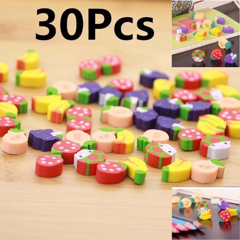 

30 Pieces of Children s Stationery/gift/toy Prizes Student Eraser Stationery Novelty Cute Mini Fruit Eraser Pencils