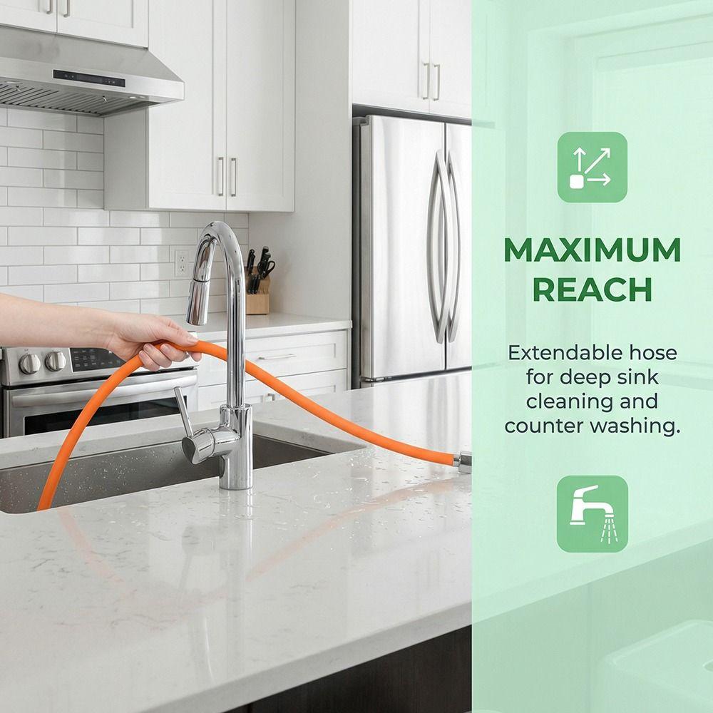 360° Rotating Faucet Extender Pipe Wash Basin Flexible Hose Portable Lengthening Tube Kitchen