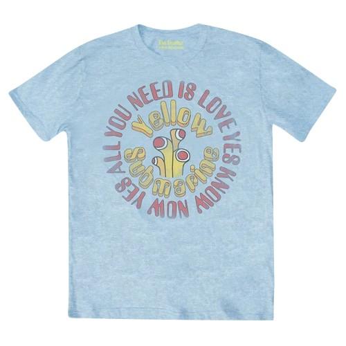 The Beatles Unisex Adult Yellow Submarine All You Need Is Love Vintage T-Shirt