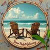 2d Flat 20*20cm, Circular Wooden Sign, A Symbol of Leisurely Time By The Seaside, A Unique, Durable, and Easy To Hang Wooden Decoration, Suitable