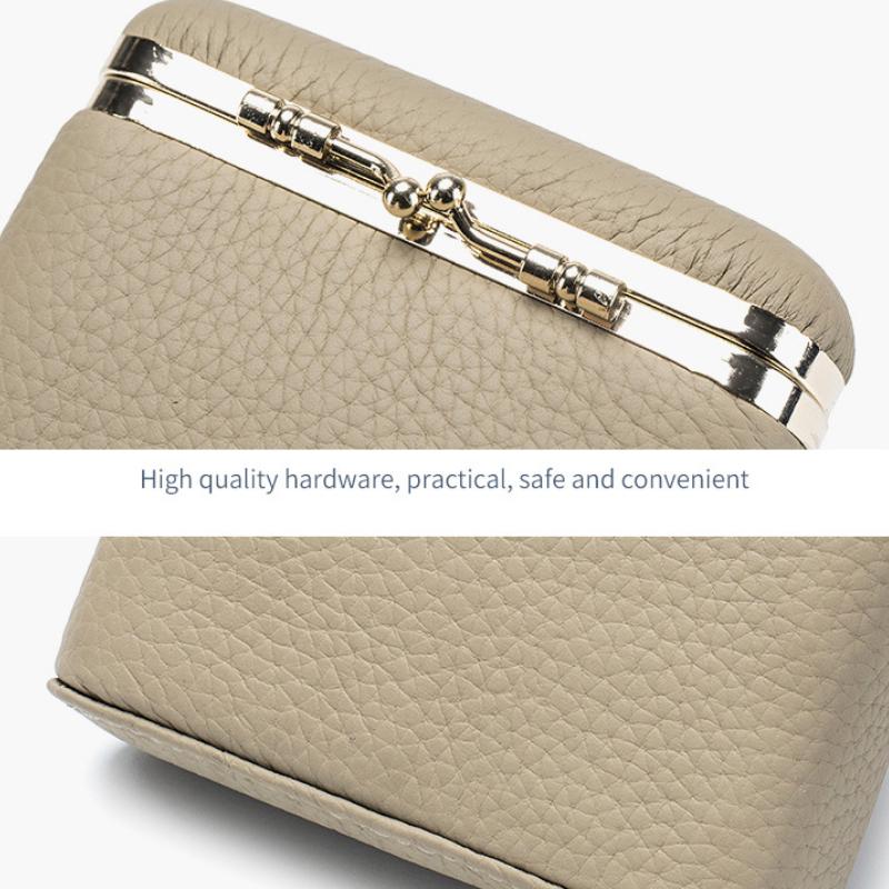 Mini Sac de Maquillage Simple Portable en Cuir Miroir Rangement Usage Personnel Femmes Petits Étuis à Rouge à Lèvres Sacs à Cosmétiques