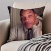 WWill SSmith meme Cushion Cover Pillowcase Antidustmite Invisible Zipper Short Plush Sofa Cushion