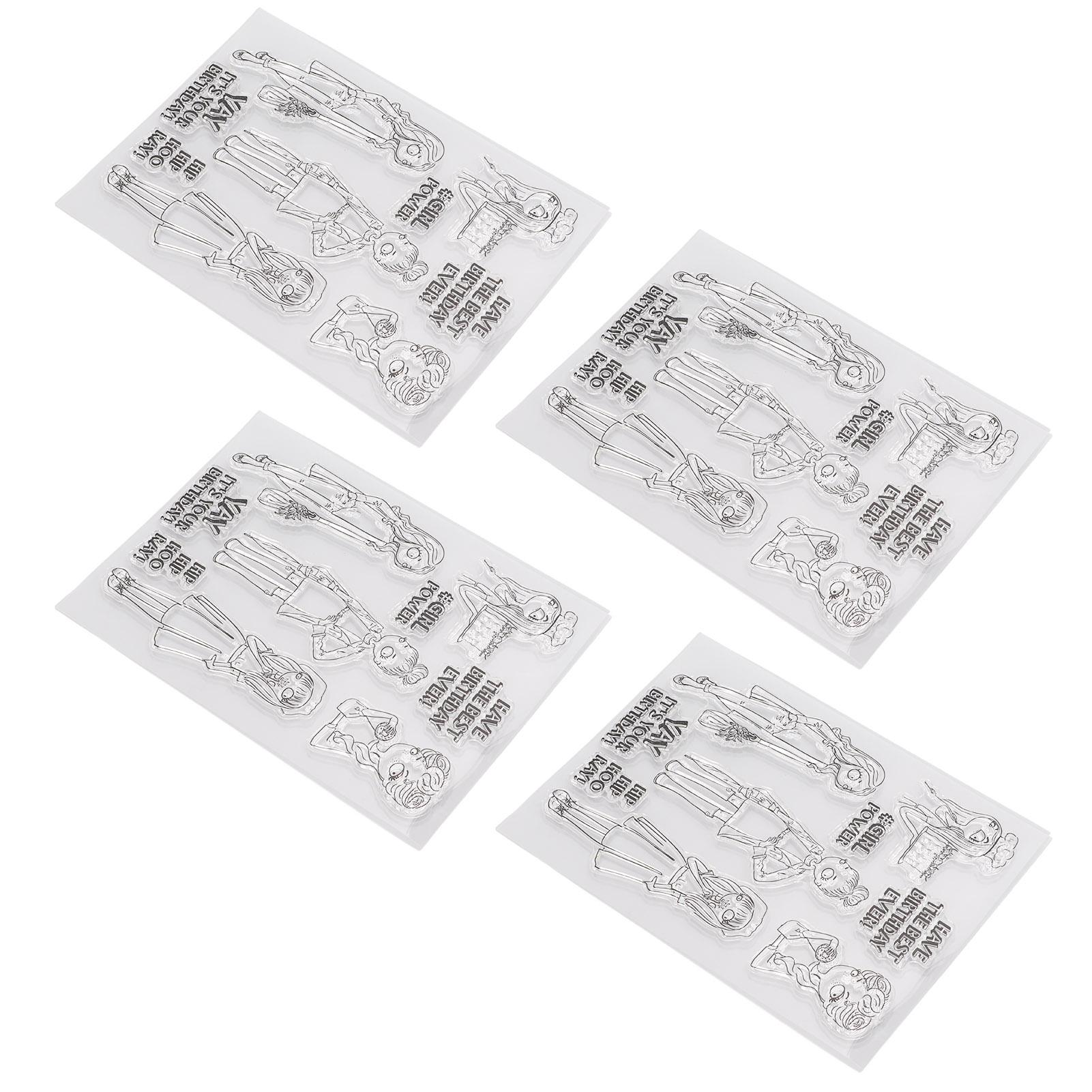 

4 шт. прозрачные штампы паста многократно перерабатываемая DIY производство TPR карты изготовление штампов для фотоальбома