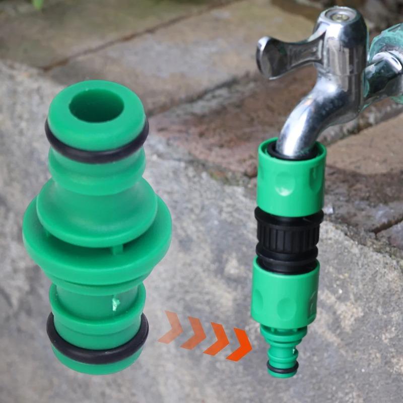 Double Plug Hose Connector Extender for Car Washing Garden Pipe Connecting Quick Joint Irrigation Watering Plumbing Fitting