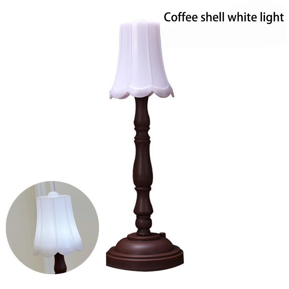 PDTO Mini LED Night Light Retro Style Table Bedside Lamp Small Desktop Decoration