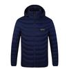 Men's Heated Hooded Cotton Jacket with Carbon Fiber for Outdoor Warmth