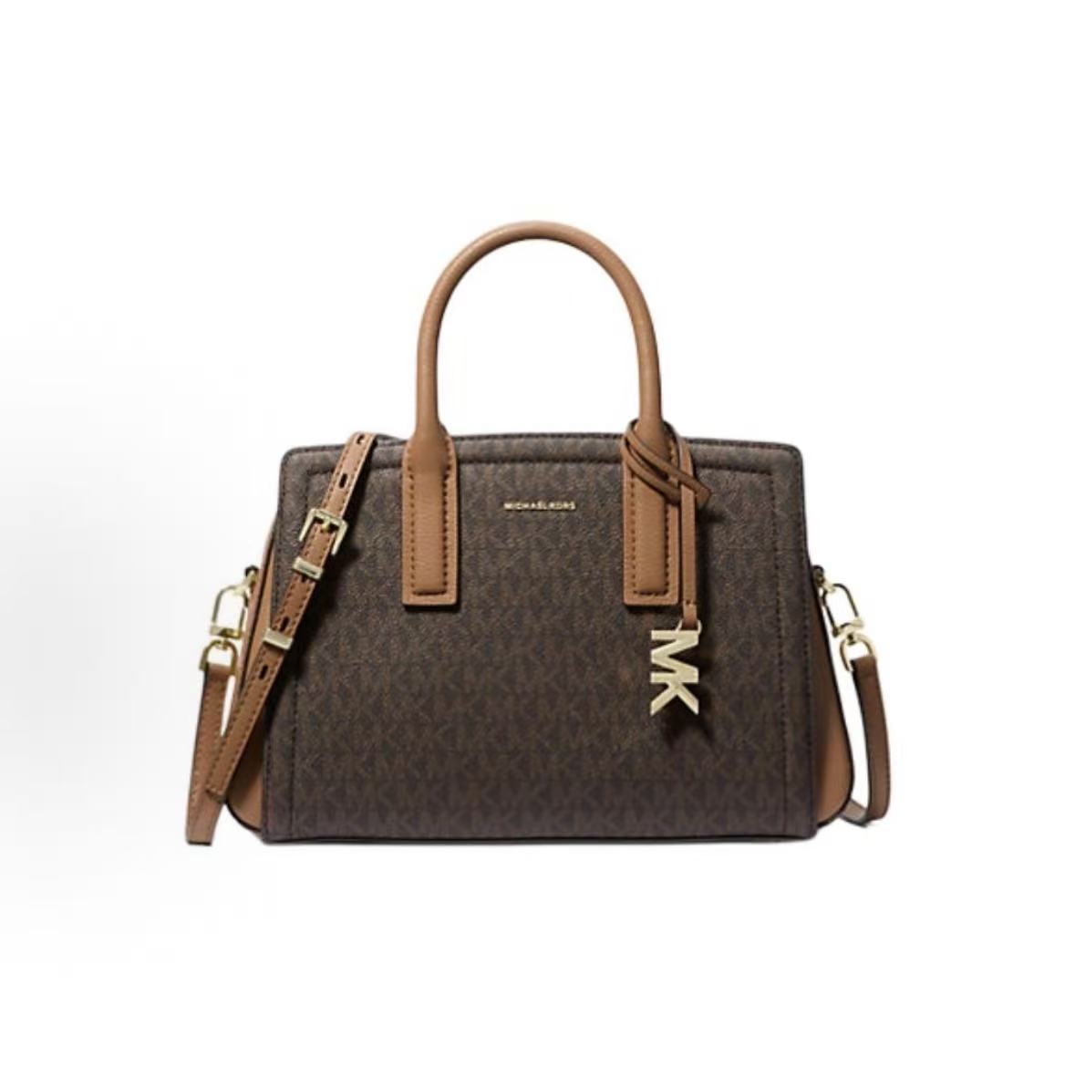 

Michael Kors Laila Logo Snap Closure Coated Canvas Shoulder Tote Bag Small Women Handbags Brown 30S5G9IS1B-252 Shopping Bag Set(Basic Set+Shopping Bag)