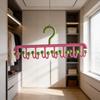 Ushaped Multi Hook Rack With 360 Degree Rotation For Clothing And Accessories
