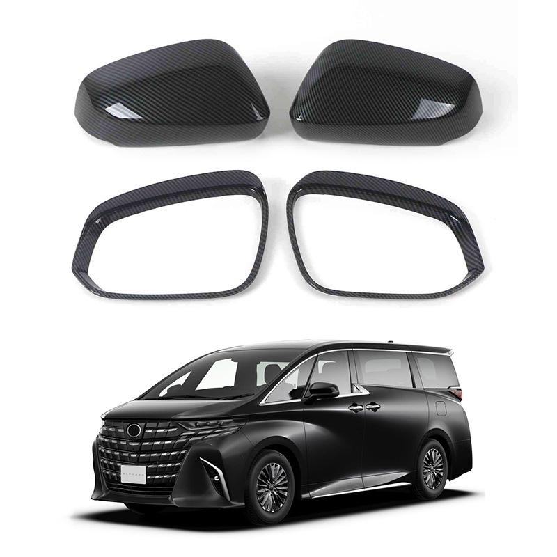 2023 Toyota Vellfire/Alphard Carbon Fiber Rearview Mirror Cover & Rain Eyebrow.