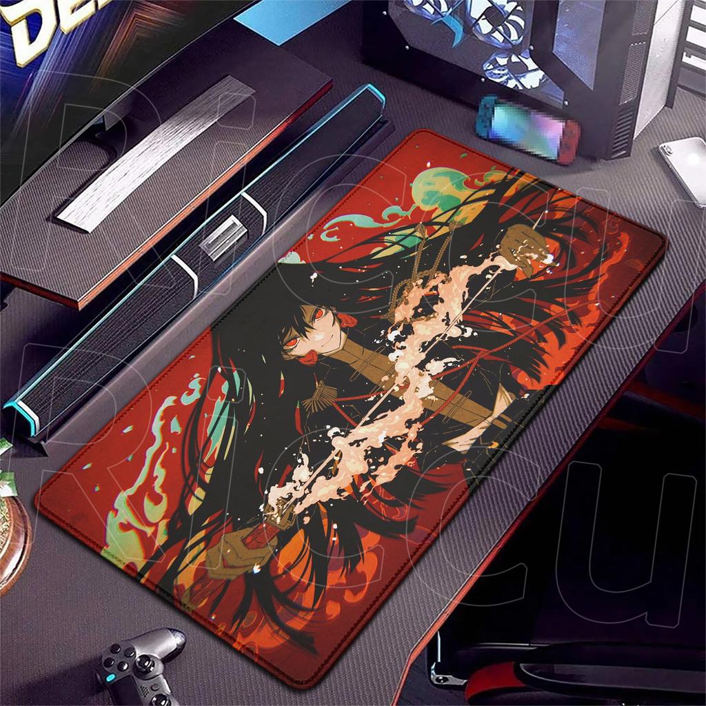 PC accessories 300X600mm XXL Mouse Pad katana Japanese girl Anime Mouse Pads kawaii HD Extended mats Gaming Keyboard Desk mat