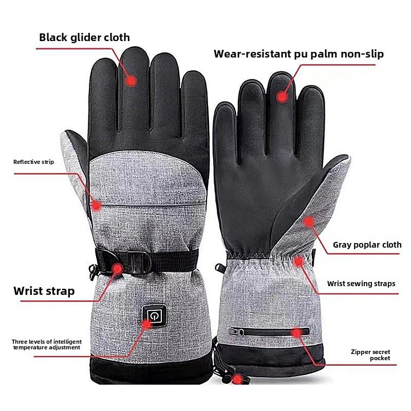 Smart Electric Gloves Winter Warm Gloves Cycling and Outdoor Sports Electric Heating Ski Gloves