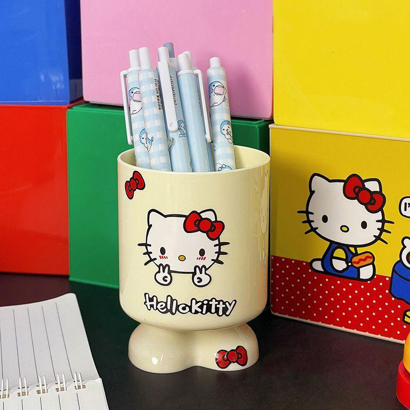  Pen Holder Creative Cartoon Anime  Pen Box Desktop Storage Pen Bag Makeup Brush Storage Container Student Box