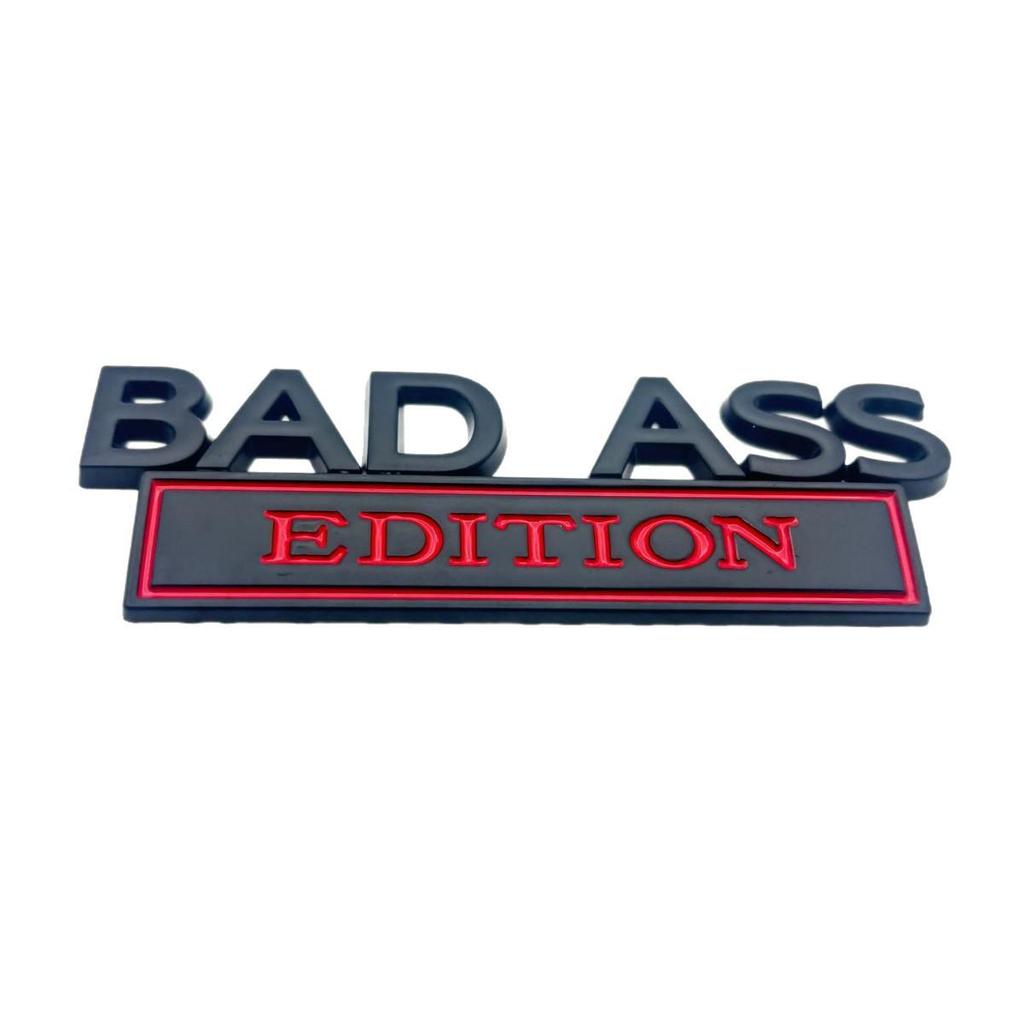 BAD ASS Car Logo Emblem: Metal Edition Rear Body Sticker