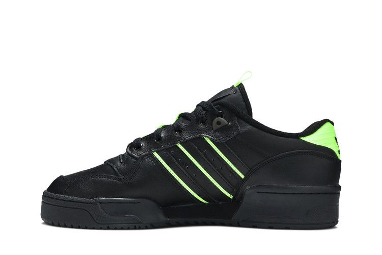 Men's Sneakers adidas Rivalry Low Core Black Solar Green Core Black/Core Black/Solar Green