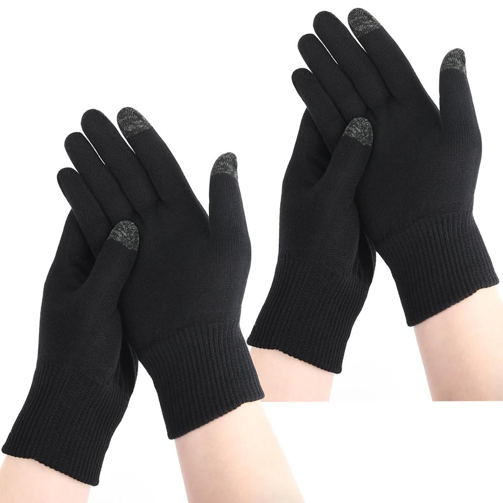 DONFRI Cotton Sleep Moisturizing Hand Care Gloves for Smartphone Nighttime Use for Chapped and Atopic Recommended for Sleeping 2-Pair Gloves, Men,