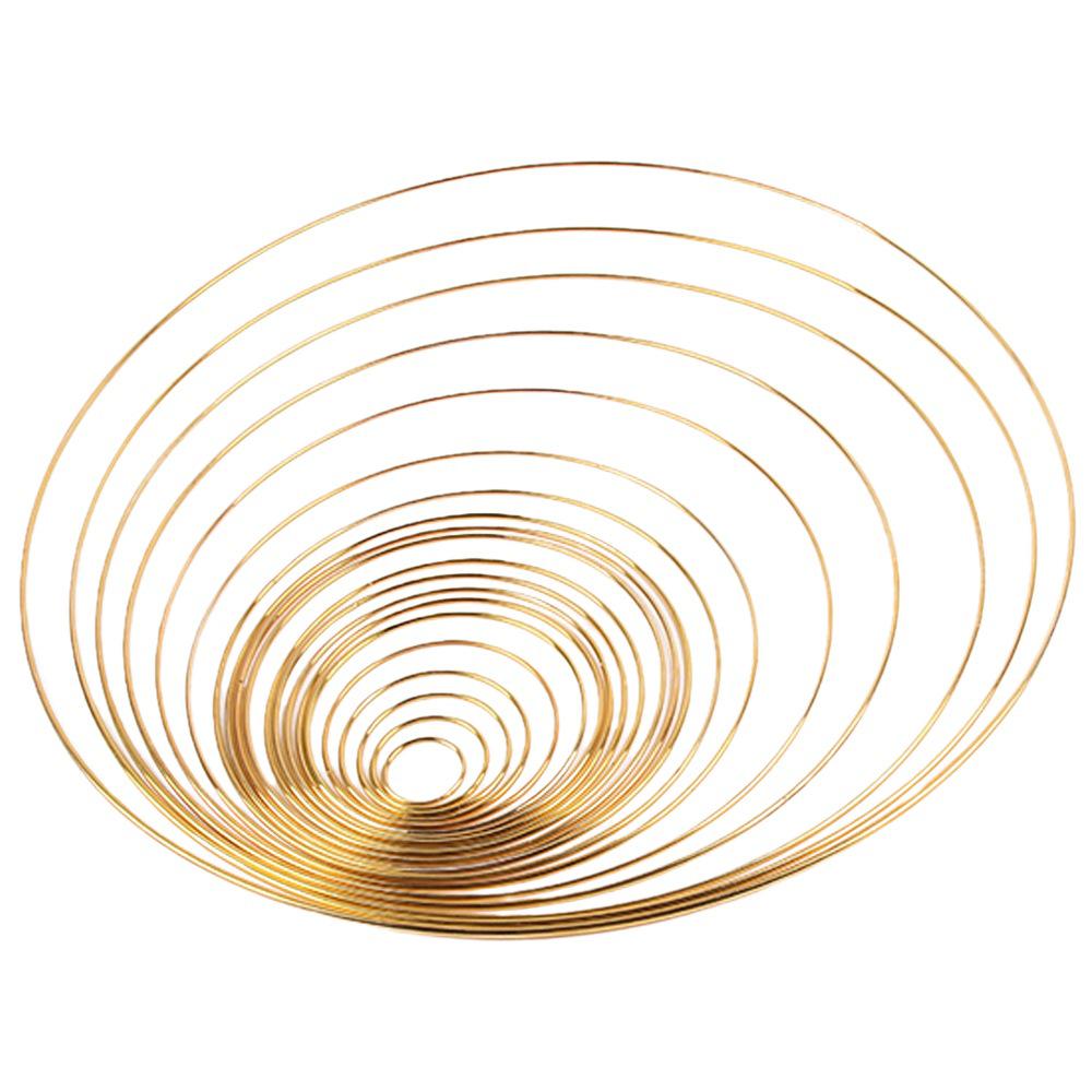 Dream Catcher Gold-Plated Iron and Steel Wire Rings, Various Sizes