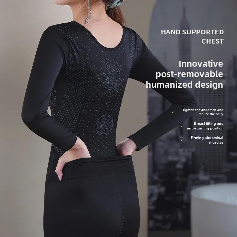 Szülés utáni alakformáló hosszú ujjú: Koffeinnel átitatott nadrág hasfeszesítésre, derékkarcsúsításra és csípőemelésre