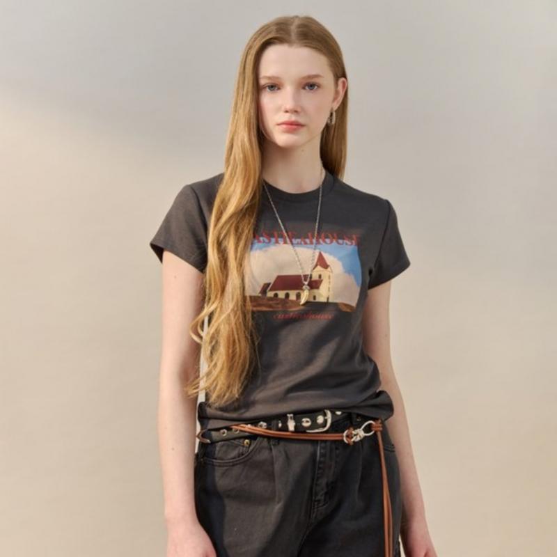 MAXZA VinTage Mood Graphic LeTTering T shirT zf06qT010na