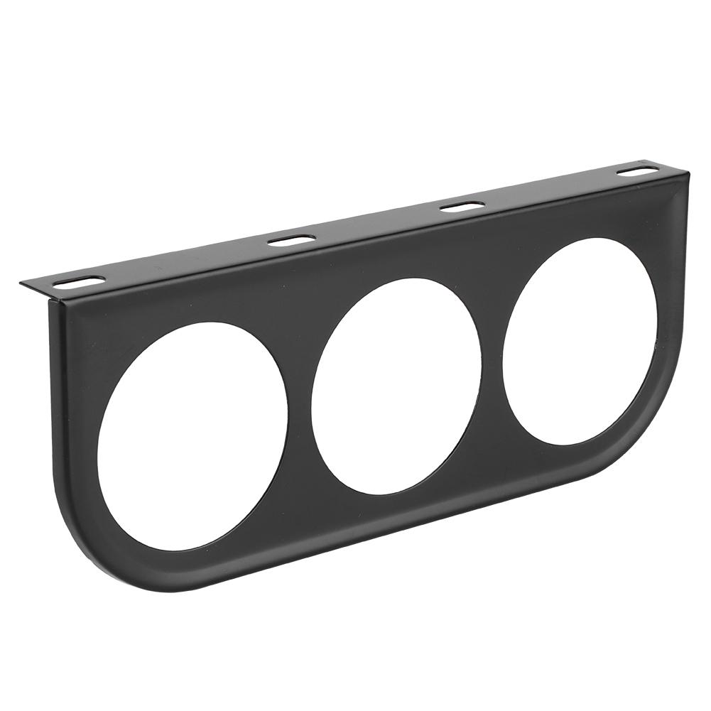 52mm/2in 3-Hole Triple Instrument Panel Shell Gauge Mounting Bracket Car Dashboard Meter Iron HolderBlack
