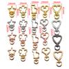 5pcs Openable Metal Sping Clasp Star Heart Cat Flower Ring Carabiner Keychain Bag Pet Dog Buckles Connector DIY Jewelry Making