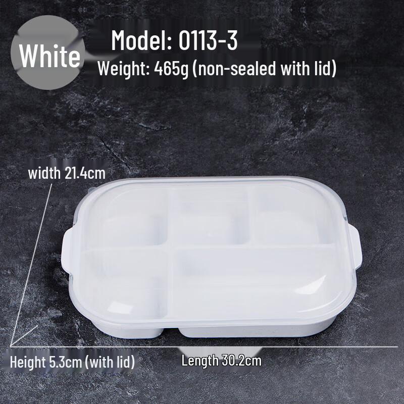 Multi-Compartment Melamine Confinement Meal Plate with Lid