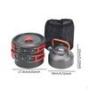 Camping Cooking Set ,Pot Pan Kettle ,Compact, Utensils Folding Cookware Kit with Storage Bag for