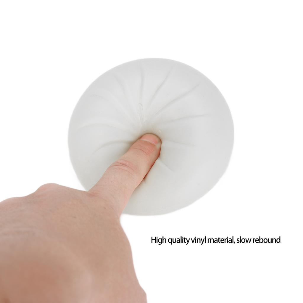 Unzip Pinching Toy Vinyl Steamed Stuffed Bun Shape Stress Relief Decompression Toy