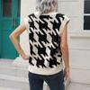 Women's Fashion Plaid Vest Sweater Vest Outer Wear Inner Knitted Sweater