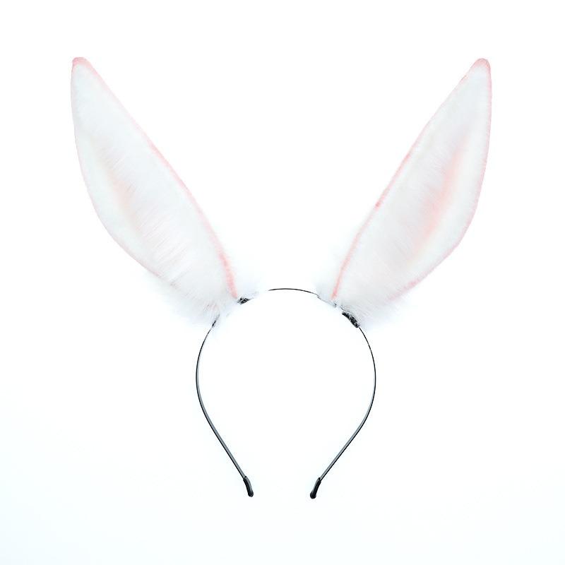 Simulation Animal Ear Plush Handmade Cosplay Props Dress Up Female Rabbit Ears Headband Headgear Hair Accessories