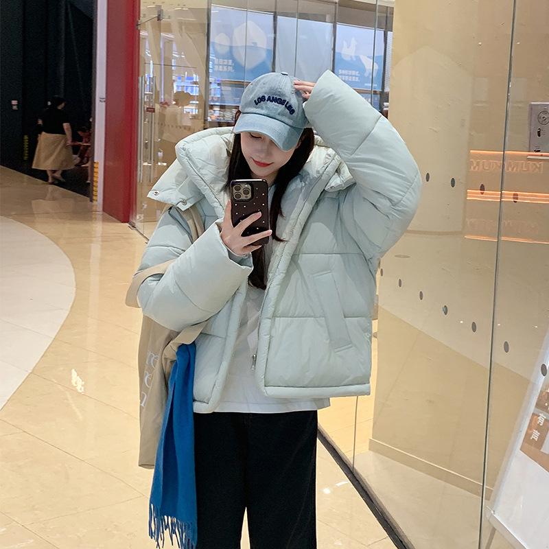 2025 New Fashionable Loose and Thickened Hooded Bread Jacket with a Short Jacket