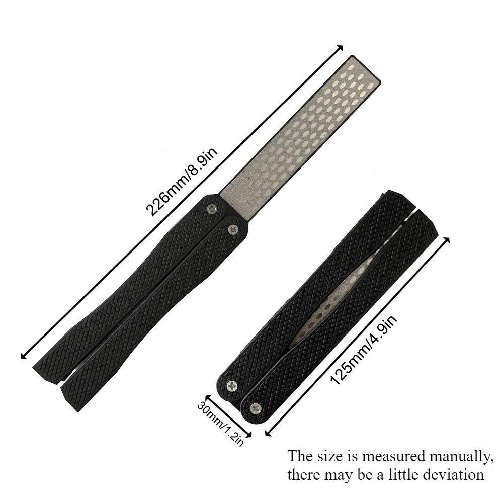 1 Pack Double Sided Whetstone 600 Grit Portable Handheld Double Sided Knife Sharpener for Pocket Folding Knife Sharpening Stone