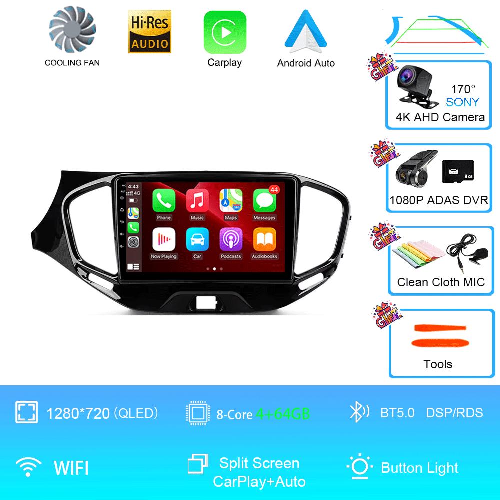 Car Radio Android 14 Carplay Wifi 4G For LADA Vesta Cross Sport 2015 - 2020 Multimedia Video Player Navigation GPS Stereo Auto