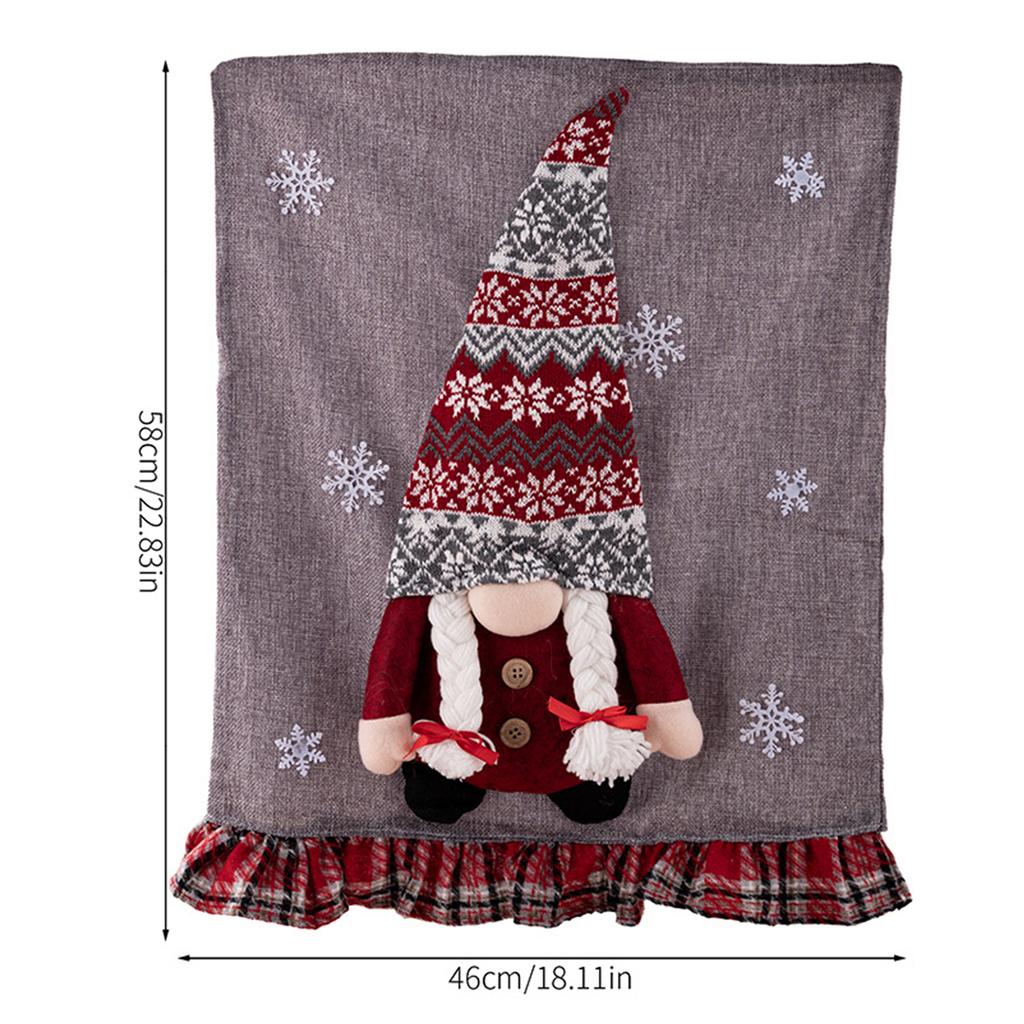 Christmas Chair Cover Faceless Gnome Doll Xmas Dining Chair Cover Xmas Chair Cover for Christmas Holiday Festival Decor