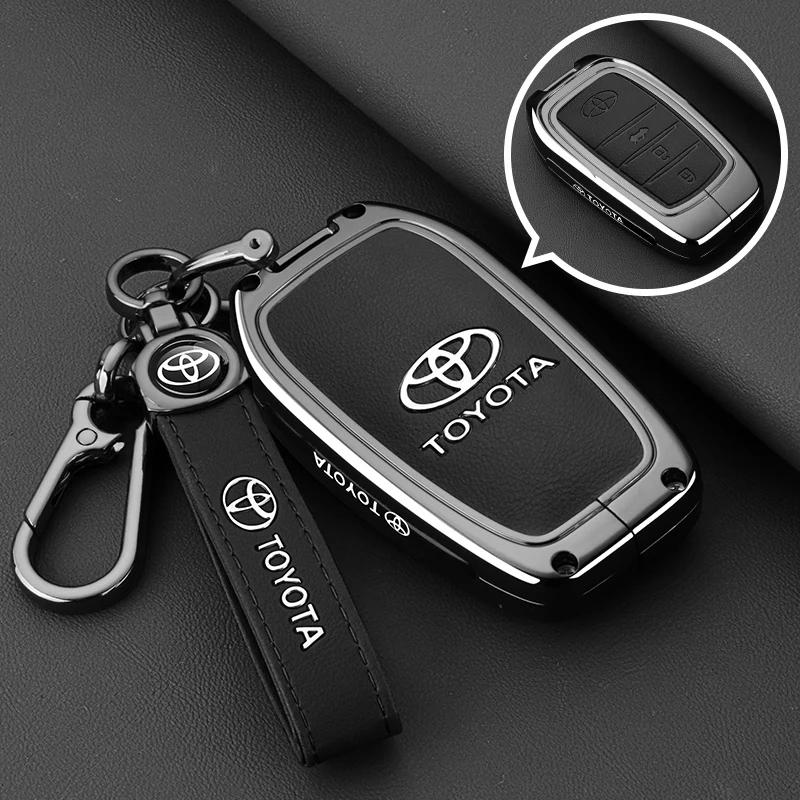 svagd6 Zinc Alloy Car Remote Key Case Cover for Toyota CHR Prado Prius Camry Corolla RAV4 - Durable Replacement Key Shell Accessory