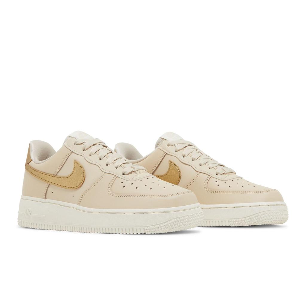 Nike Womens Air Force 1 '07 Essential 'Sanddrift Gold' (women's sizes) Sanddrift / Phantom / Metallic Gold Skateboard Shoes DQ7569 102
