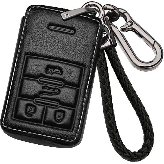 

ontto 4-Button Key Protector Fit for Cadillac 2008-2014 ATS CTS DTS Escalade ESV SRX STS XTS,Scratch-Resistant Car Key Case with Bling Rhinestone Key 4-btn-black