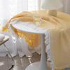 Plaid Cotton Linen Round Nordic TasselsTablecloth Wedding Hotel Banquet Cloth Table Cover Dining Room Wedding PartyDecoration