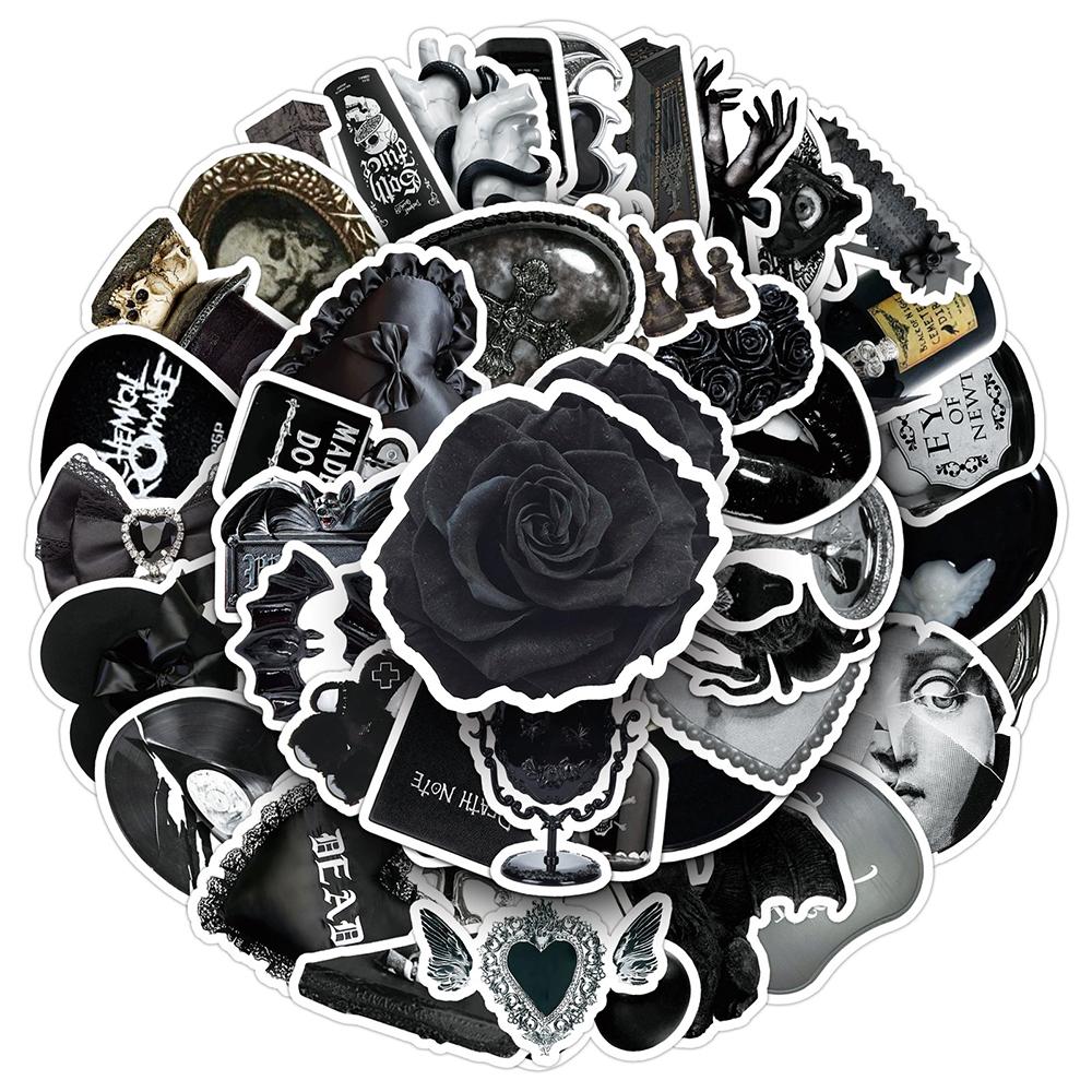 10/30/50pcs Dark Gothic Graffiti Stickers Horror Waterproof Decals DIY Notebook Guitar Stationery Cool Cartoon Aesthetic Sticker