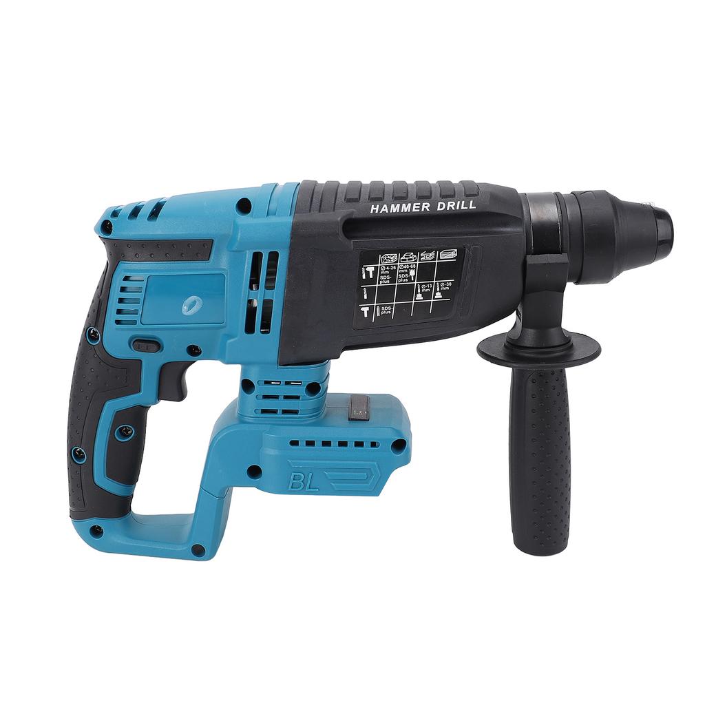 3 in 1 Impact Drill Hammer Set Lightweight Rechargeable Adjustable Mode Rotating Handle for Woodworking Projects Installation