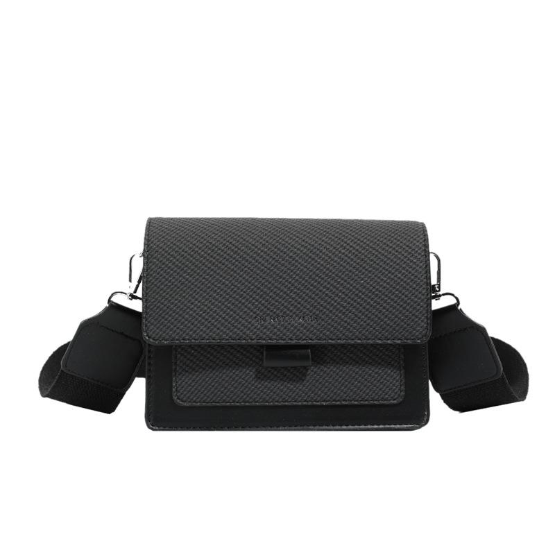 Textured bag messenger bag women's new solid color lazy wind shoulder small square bag fashion casual women's bag